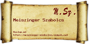 Meiszinger Szabolcs névjegykártya